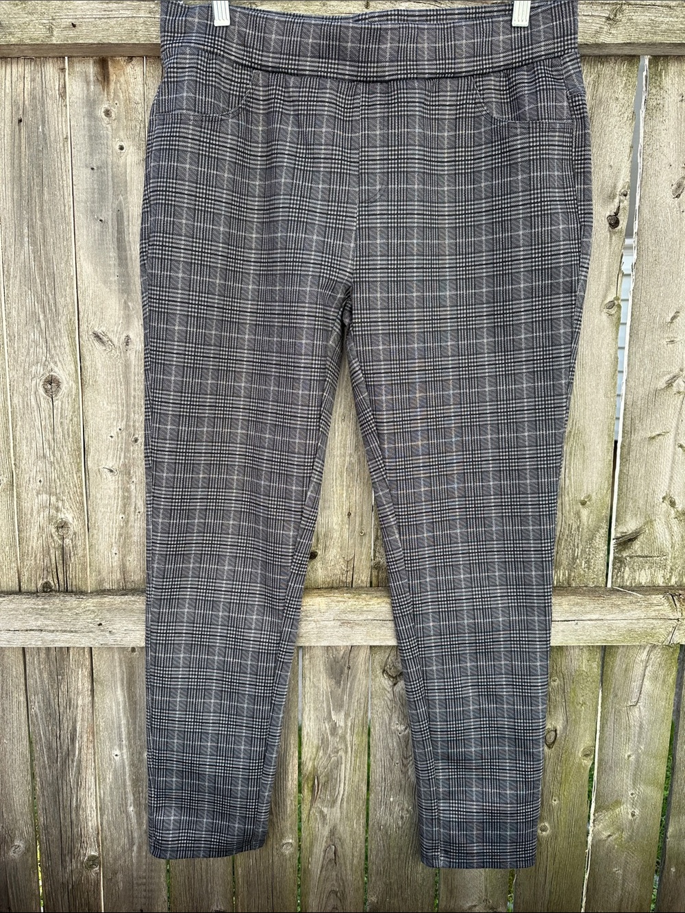 Men's Gray Plaid Dress Pants